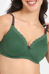 Rosaline Rerooted Simplicity Padded Non Wired 3/4th Coverage T-Shirt Bra - Foilage Green — thumbnail 4